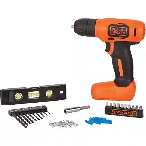 Kit Taladro De Rotacion 8v 43 Pzs Black Decker Bdcd8hdpk