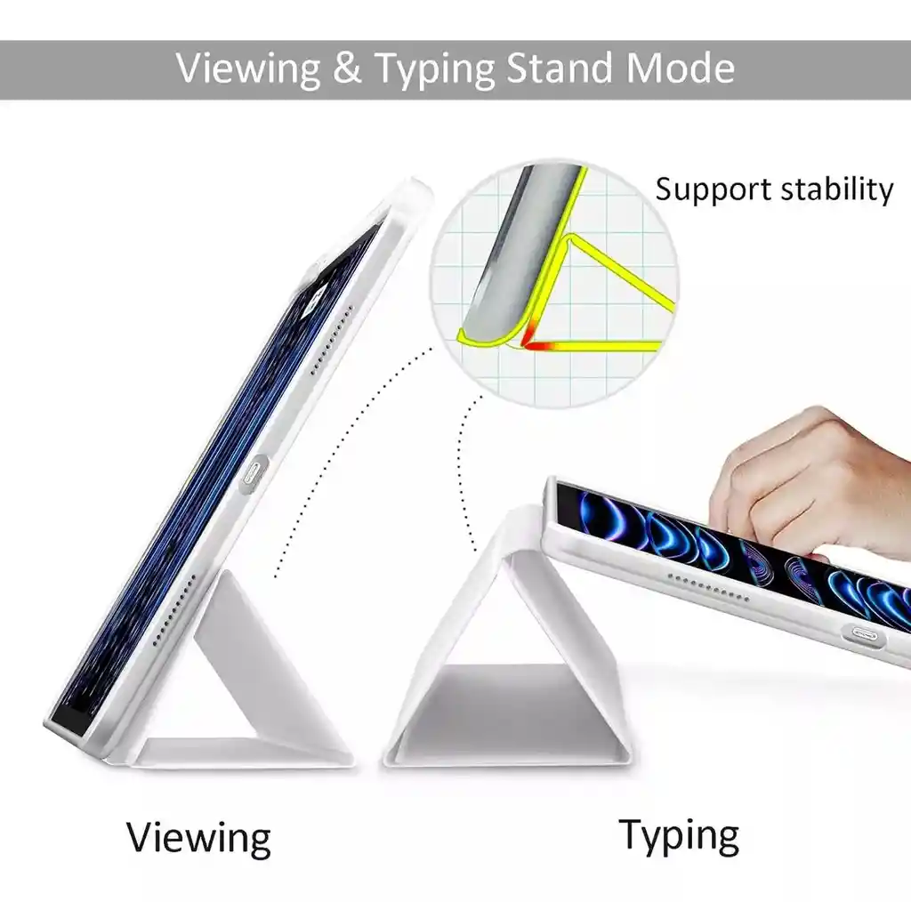 Forro Smart Case Protector Cristal Transparente Para Tablet-azul Claro