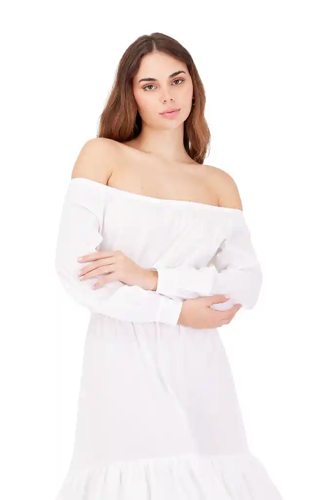 Vestido Largo Sunflower Marfil M Mercedes Campuzano