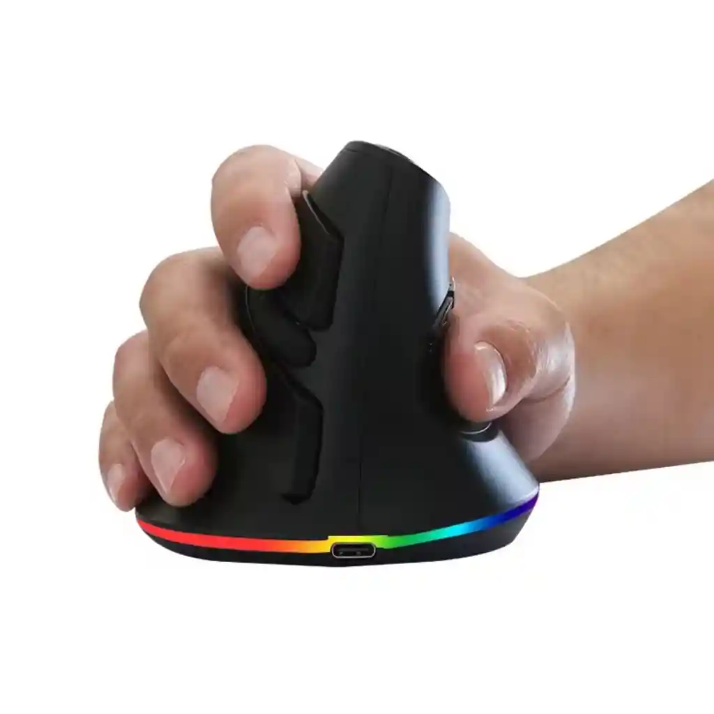 Mouse Vertical Alambrico Gamer Rgb Unitec | 7 Bot 7200 Dpi