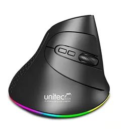 Mouse Vertical Alambrico Gamer Rgb Unitec | 7 Bot 7200 Dpi