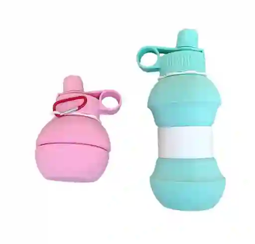Termo Botella Botilito Silicona Plegable Expandible Camping