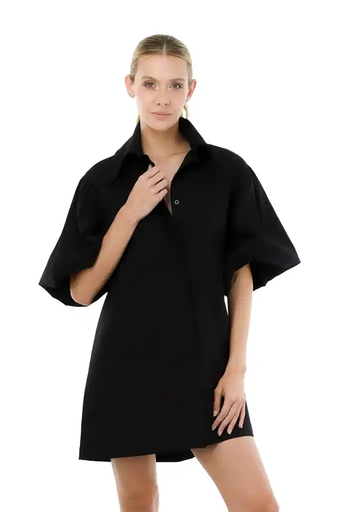 Vestido Corto Cassian Negro S Mercedes Campuzano