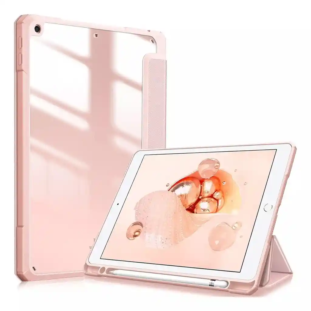 Forro Smart Case Protector Cristal Transparente Para Ipad 10ma Gen -rosado