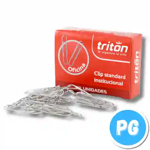 Caja De Clip Triton Metalico X100 Unds