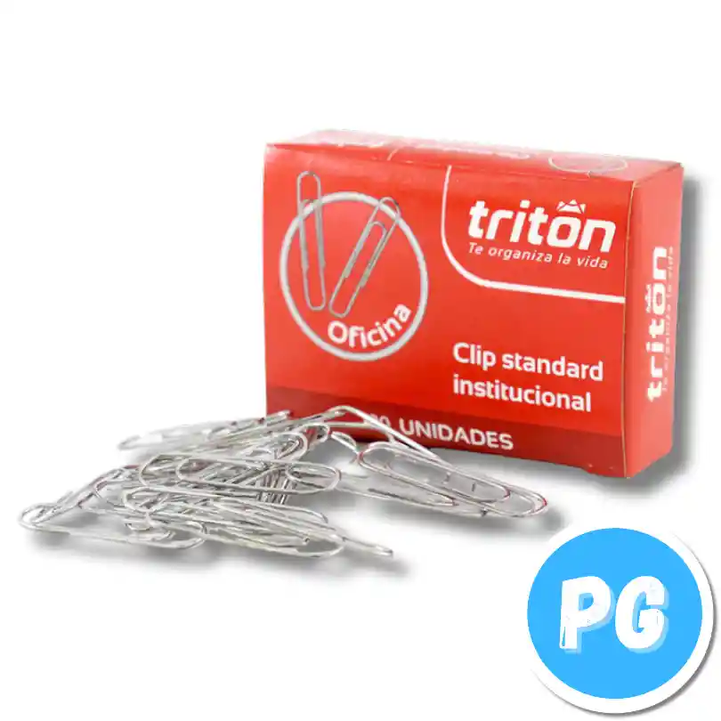 Caja De Clip Triton Metalico Jumbo X50 Unds