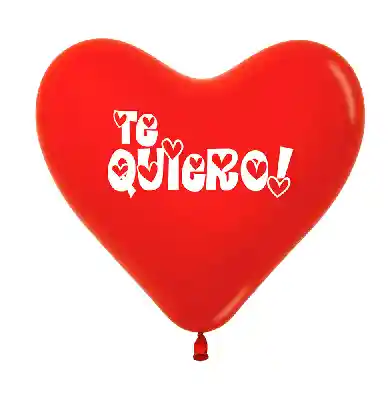 Globo Corazon Rojo Te Quiero R12 X12 Unidades