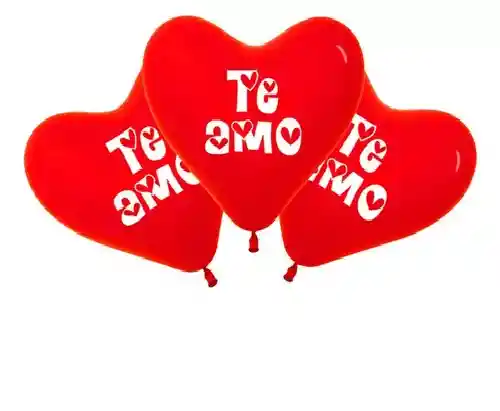 Globos Corazon Rojo Te Amo R12 X12 Unidades