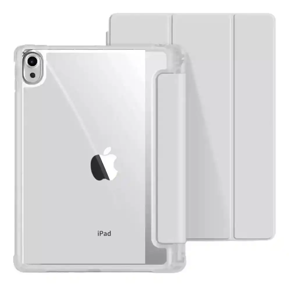 Forro Smart Case Protector Cristal Transparente Para Ipad 12.9 2020/2021/2022 -gris