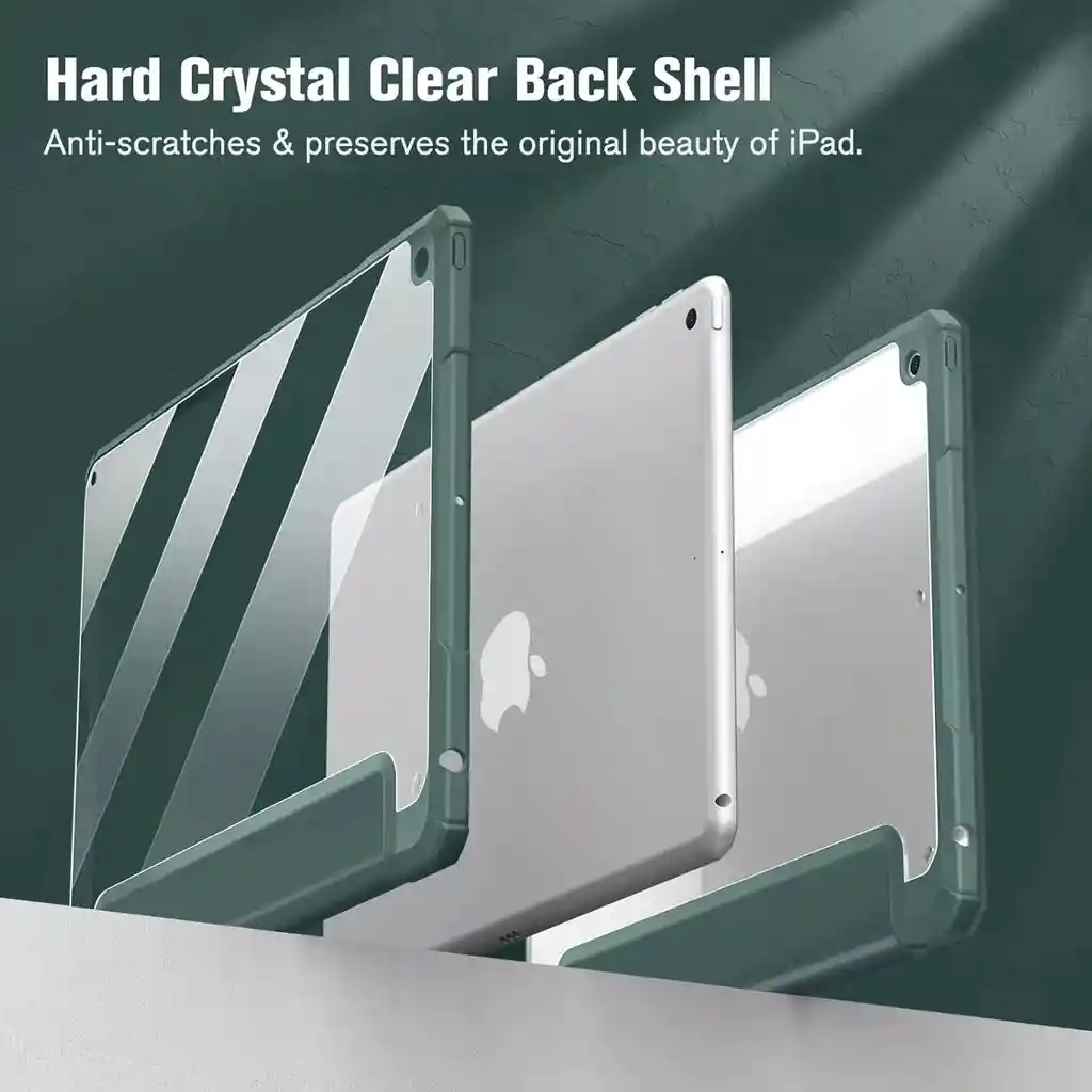 Forro Smart Case Protector Cristal Transparente Para Ipad 12.9 2020/2021/2022 -verde