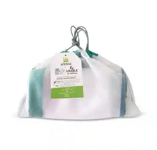 Set X 6 Bolsas Reutilizables Para Vegetales