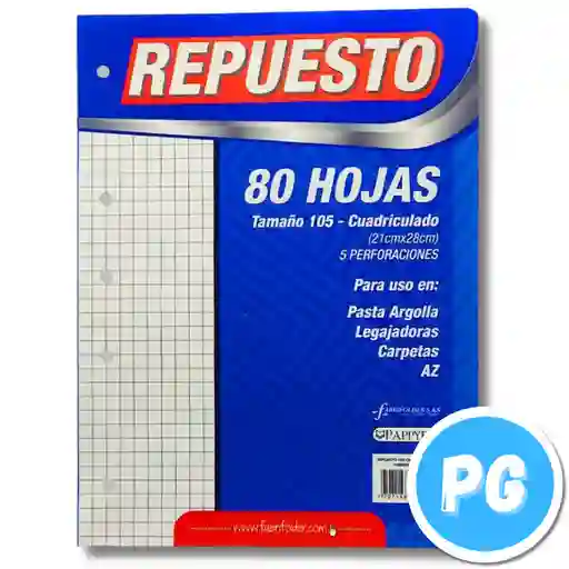 Paquete De Hojas Cuadros Carta X80 Hojas Para Carpeta De 2,3 O 4 Argollas