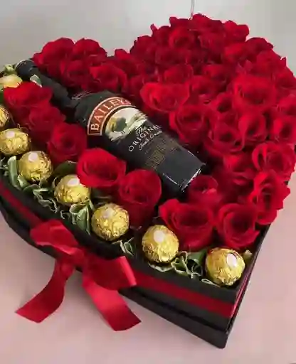 Corazon Con Ferreros Y Licor