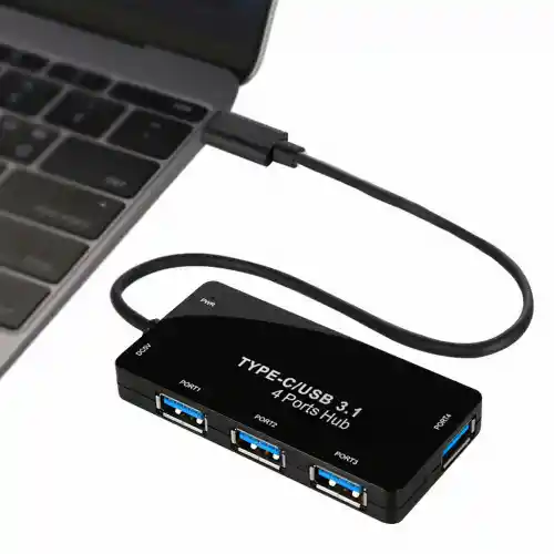 Hub Usb Tipo C 3.1 A 4 Puertos Usb 3.0 5 Gbps