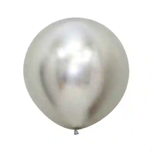 Globos Reflex R18 X 50 Unidades Color Plateado Sempertex
