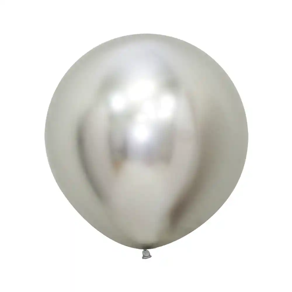 Globos Reflex R18 X 50 Unidades Color Plateado Sempertex