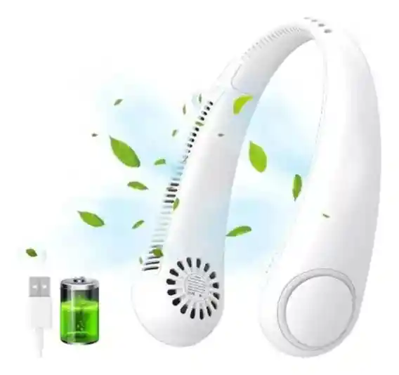 Ventilador De Cuello Portatil Recargable Usb Personal Aire