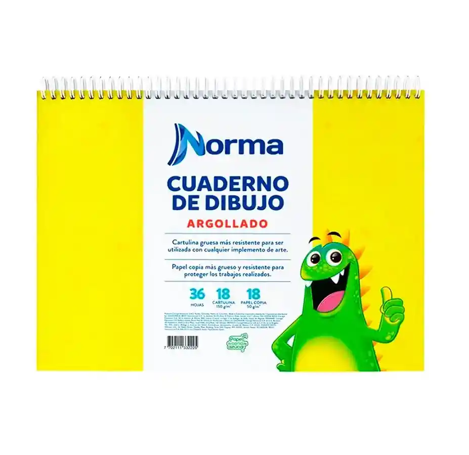 Cuaderno De Dibujo Norma Argollado 36 Hojas