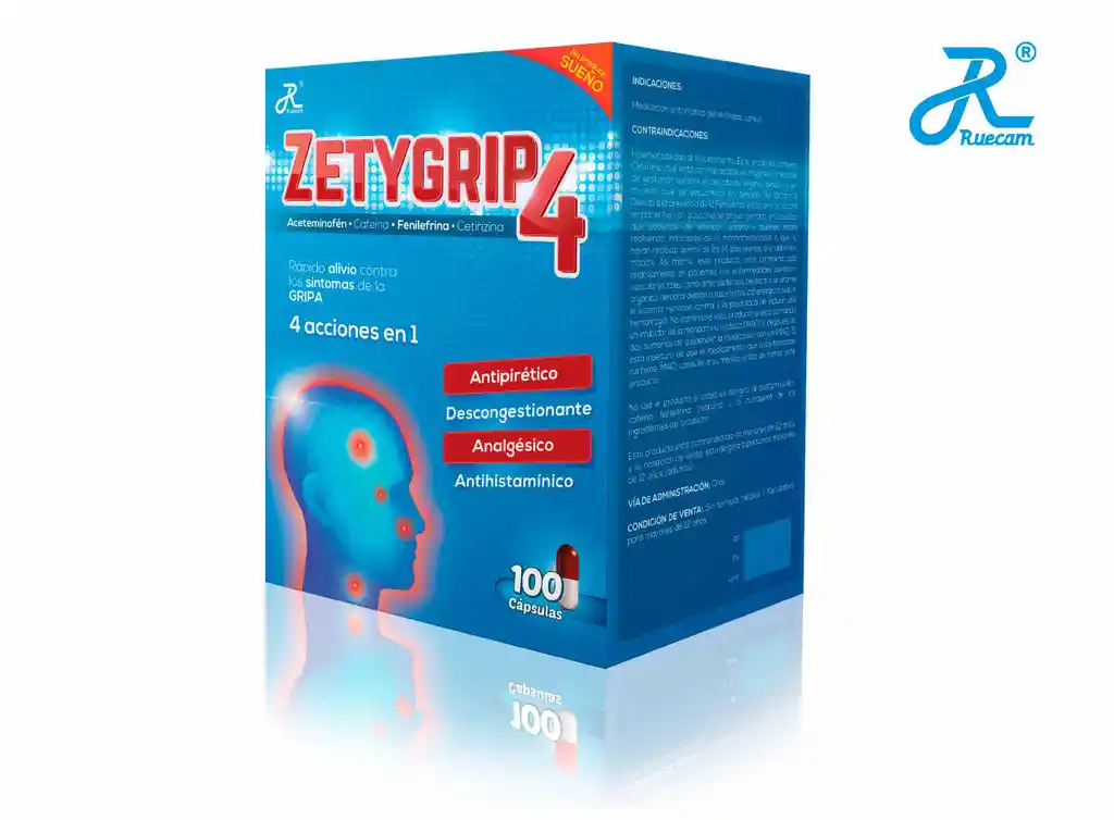 Zetygrip 4 100 Capsulas