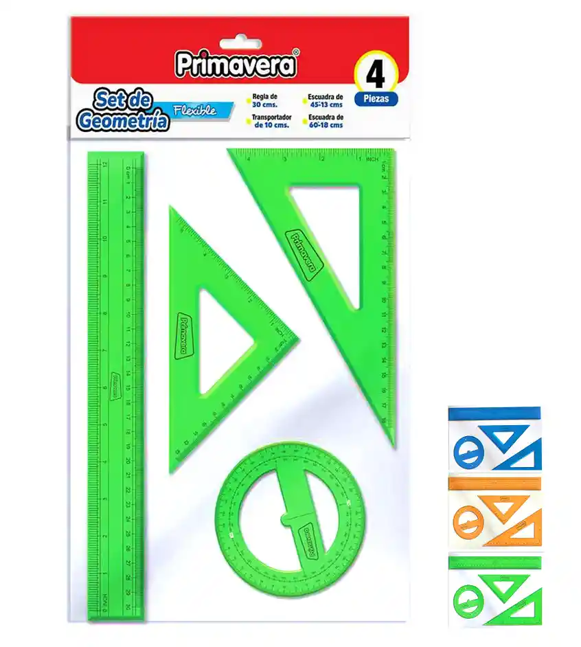 Juego Geometrico Flexible 4 Piezas Primavera