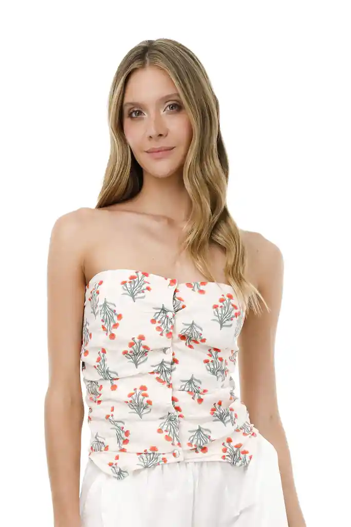 Top Strapple Verbena Delight Marfil Xs Mercedes Campuzano