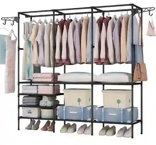 Closet Organizador 3 Espacios Zapatero Perchero Multifuncion Color Segun Disponibilidad