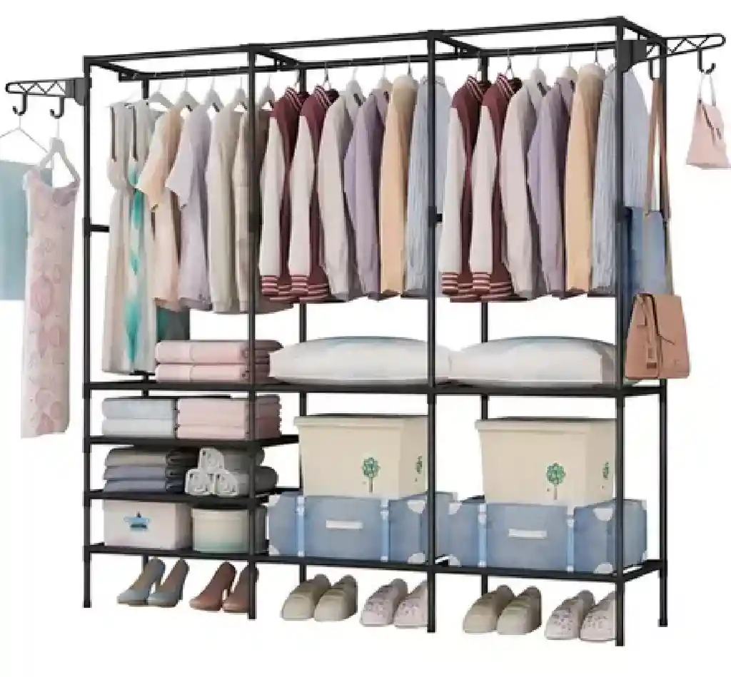 Closet Organizador 3 Espacios Zapatero Perchero Multifuncion Color Segun Disponibilidad