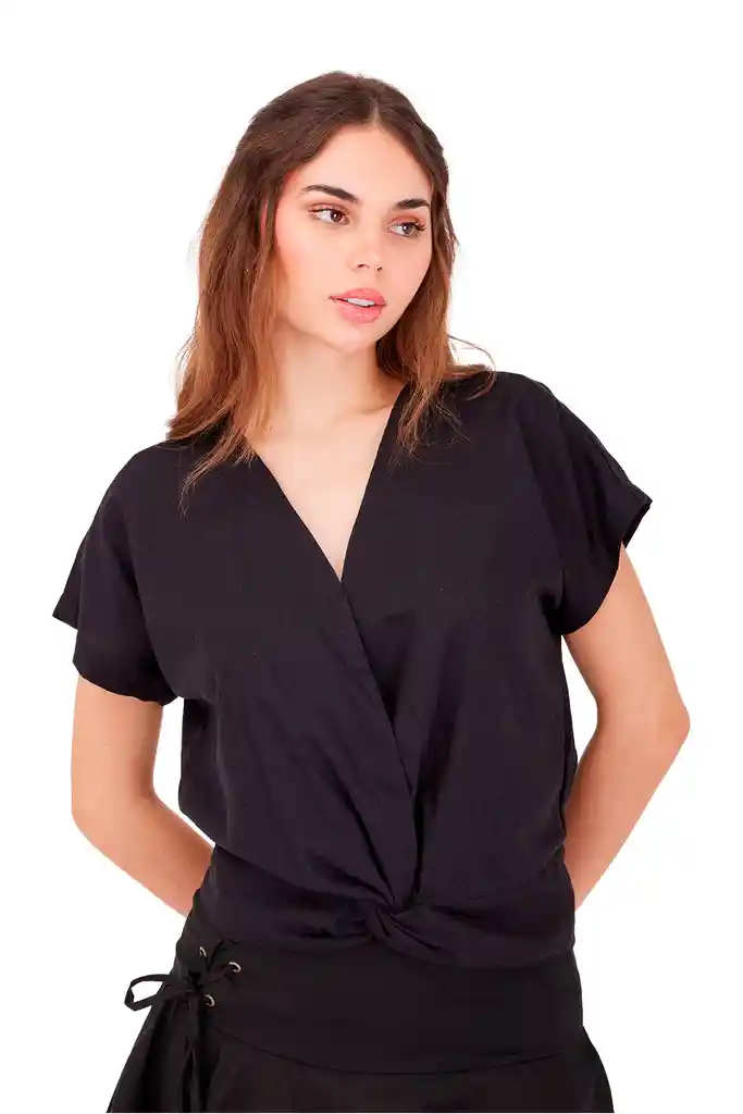 Blusa Hope Negra L Mercedes Campuzano