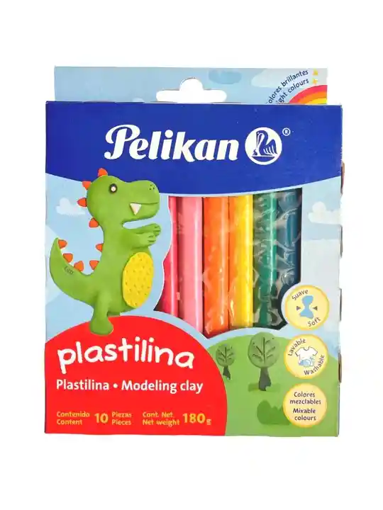 Plastilina Pelikan X 10 Barras