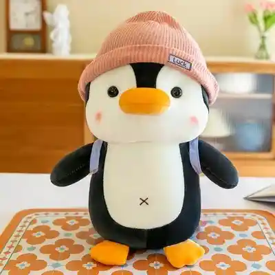 Peluche De Pingüino Kawaii De 23 Cm Para Decoración