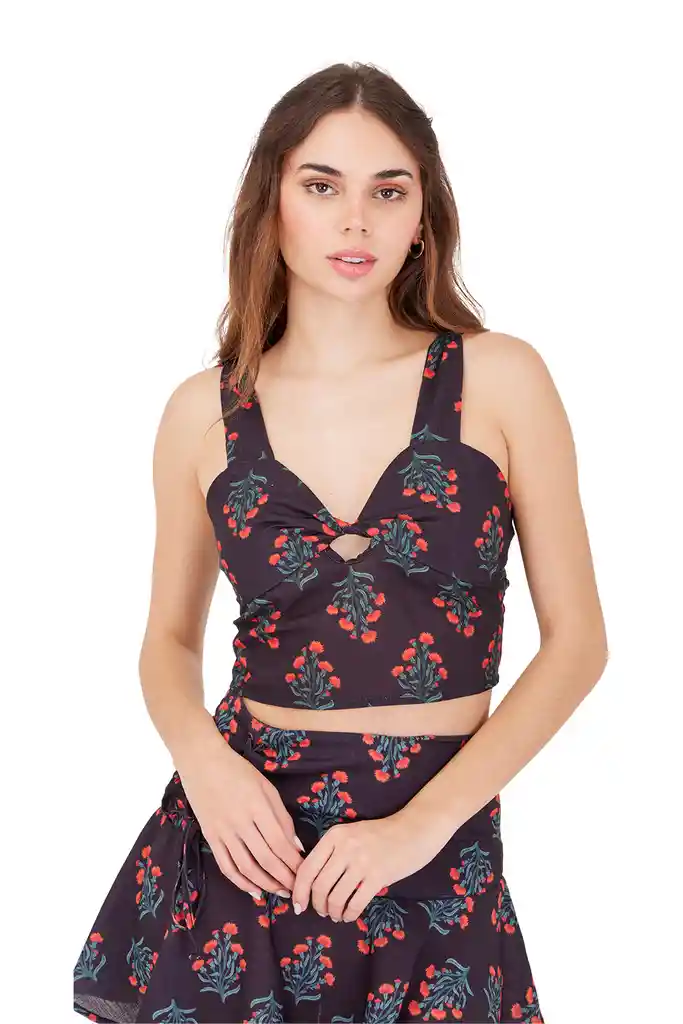 Top Daisy Vine Negro M Mercedes Campuzano