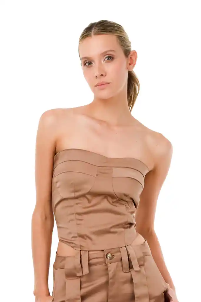 Top Sossana Taupe Xs Mercedes Campuzano
