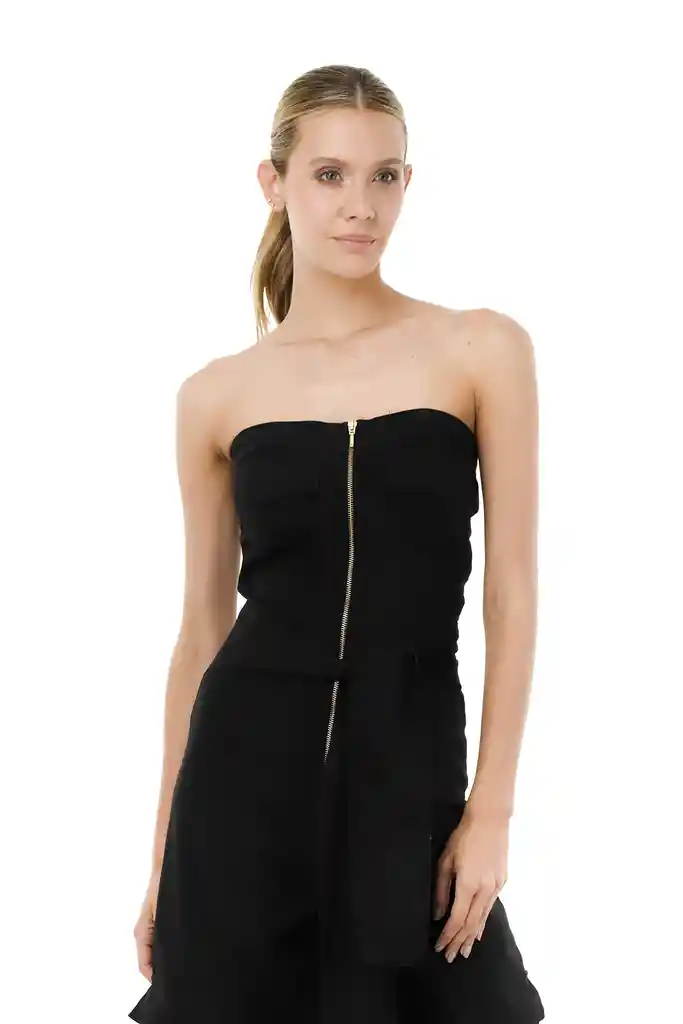 Enterizo Largo Soriah Negro L Mercedes Campuzano