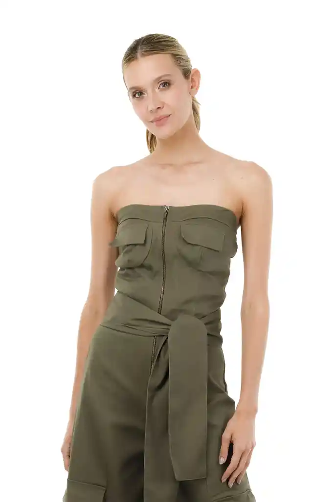 Enterizo Largo Soriah Verde L Mercedes Campuzano