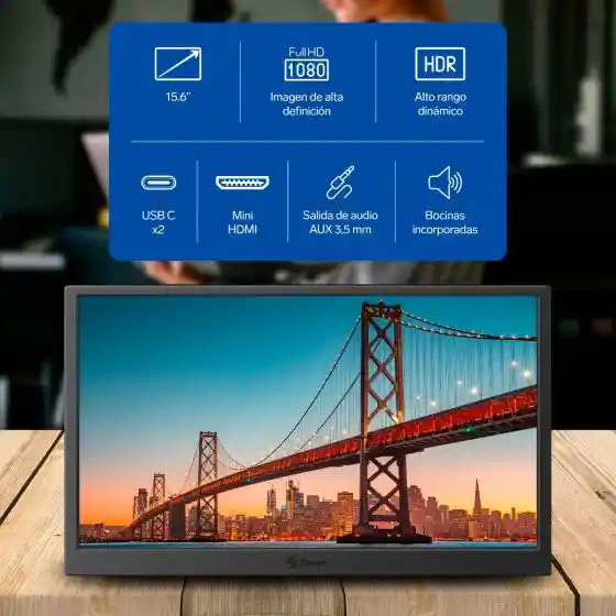 Monitor Portatil Hdr P/laptop 15.6