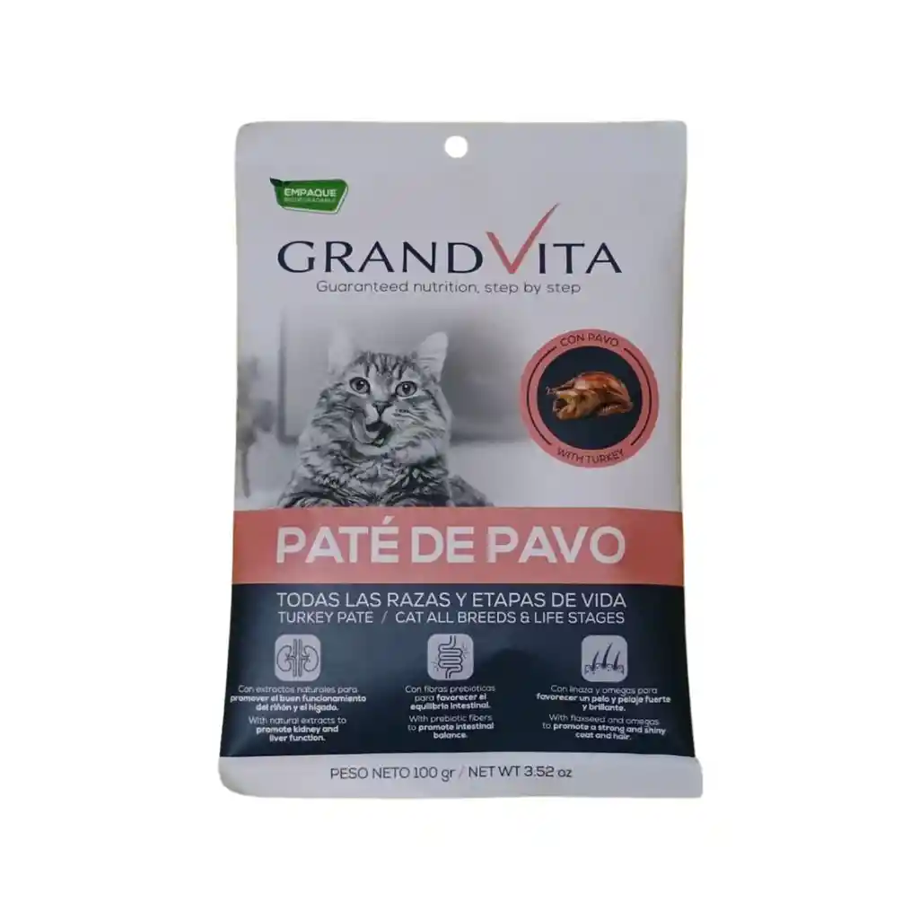 Grand Vita Pate De Pavo Para Gatos