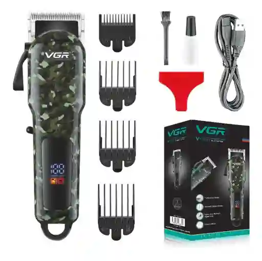 Cortadora De Pelo Barba Vgr V-665 Profesional Recargable Usb Camuflada