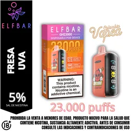 Vape Elfbar Strawberry Grape 23000 Puffs 5%