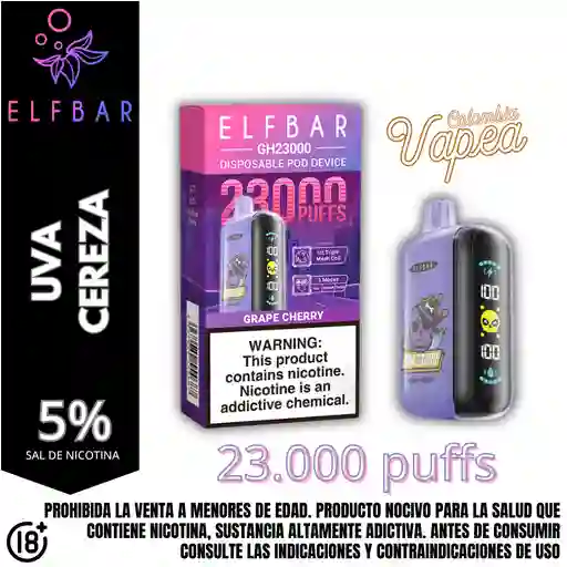 Vape Elfbar Grape Cherry 23000 Puffs 5%