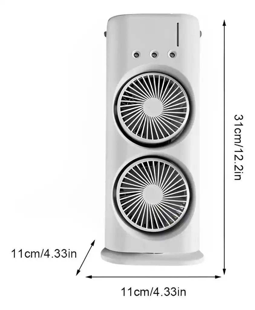 Ventilador De Torre Doble Aire Acondicionado Humidificador