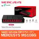 Switch 8puertos Giga Mercuys Ms108g / Switch Multipuertos De Red Giga / Base 1000 /10/1000/1000