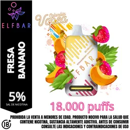 Vape Elfbar Strawberry Banana 18000 Puffs 5%