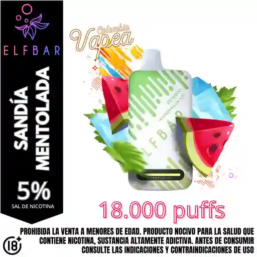 Vape Elfbar Watermelon Ice 18000 Puffs 5%