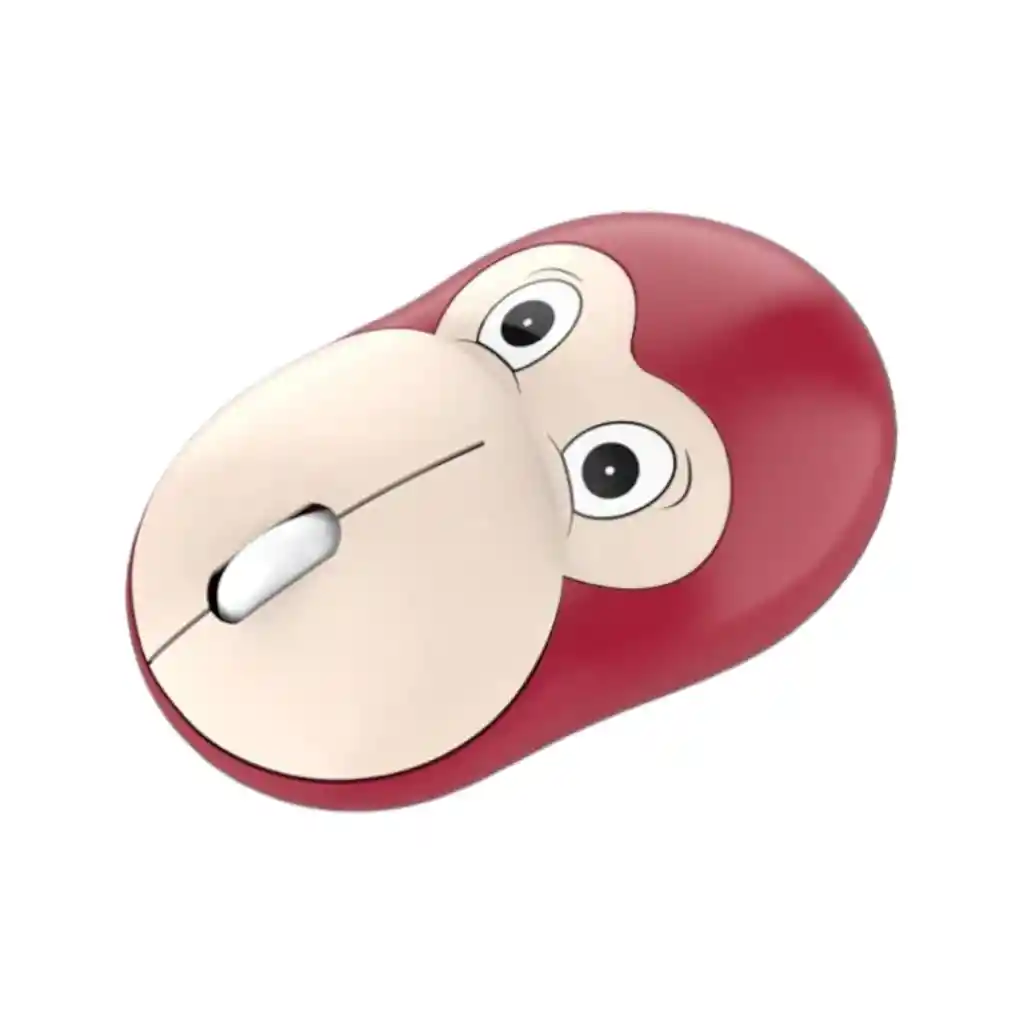 Mouse Inalambrico Silencioso Mofii M7 Diseño Mono Rojo Crema