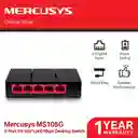 Switch Giga 5 Puertos / Multiplicador De Puertos De Red 5pg / Mercusys Ms105g