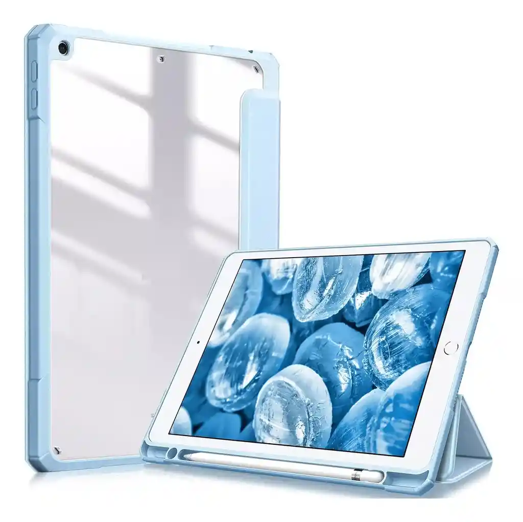 Forro Smart Case Protector Cristal Transparente Para Ipad Air 4/5-azul Claro