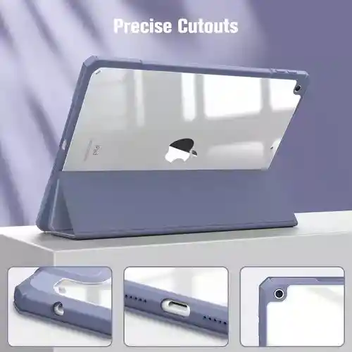 Forro Smart Case Protector Cristal Transparente Para Ipad Air 4/5 -lavanda
