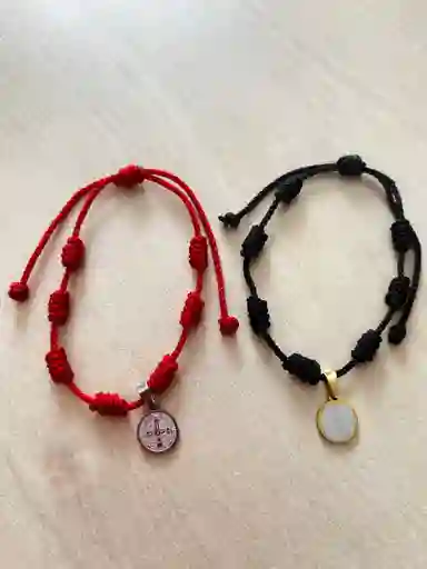 Pulsera De Nudos Con La Medalla De San Benito Abad