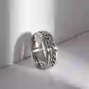 Anillo Cadena De Eslabones Giratoria Acero Unisex Talla 7