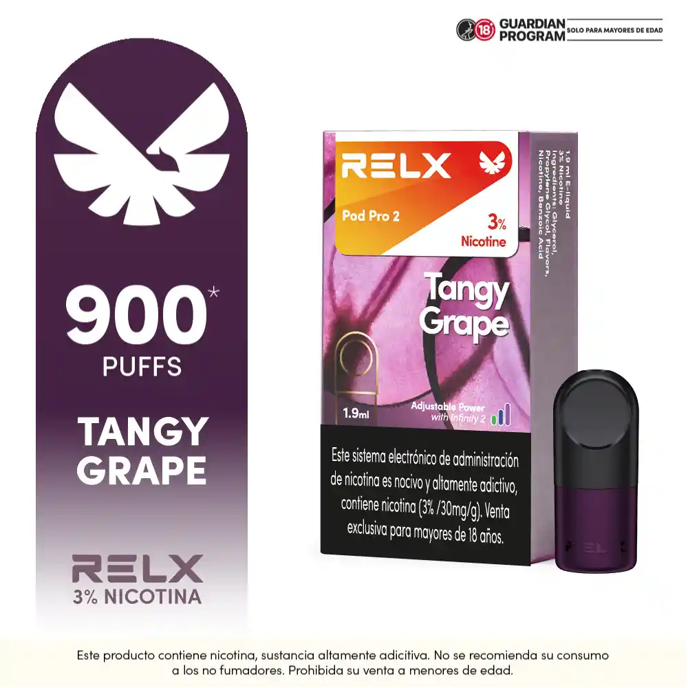 Relx Pod Pro- Tangy Grape (uva) 30 Mg Und